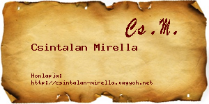 Csintalan Mirella névjegykártya